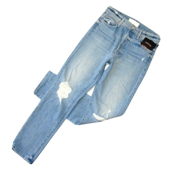 NWT Mother Superior The Huffy Skimp in Rope's End Destroyed Jeans 25